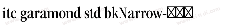 itc garamond std bkNarrow字体转换